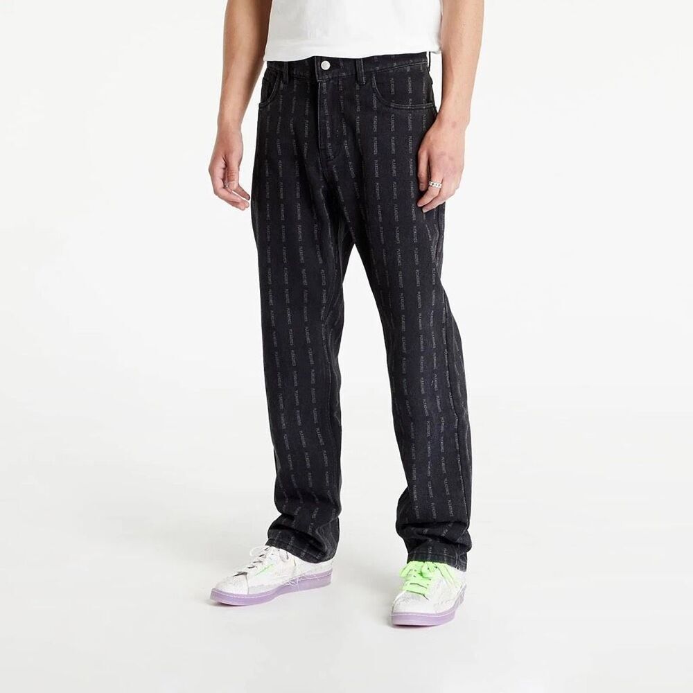 PLEASURES Impact Striped Denim black jeans size 28x30